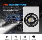 OKSIWA 4-Inch LED Fog Lights with Integrated DRL & Turn Signals - Perfect Fit for 2007-2018 Jeep Wrangler JK - Complete Jeep Wrangler Fog Lamp Replacement Kit (1 Pair)
