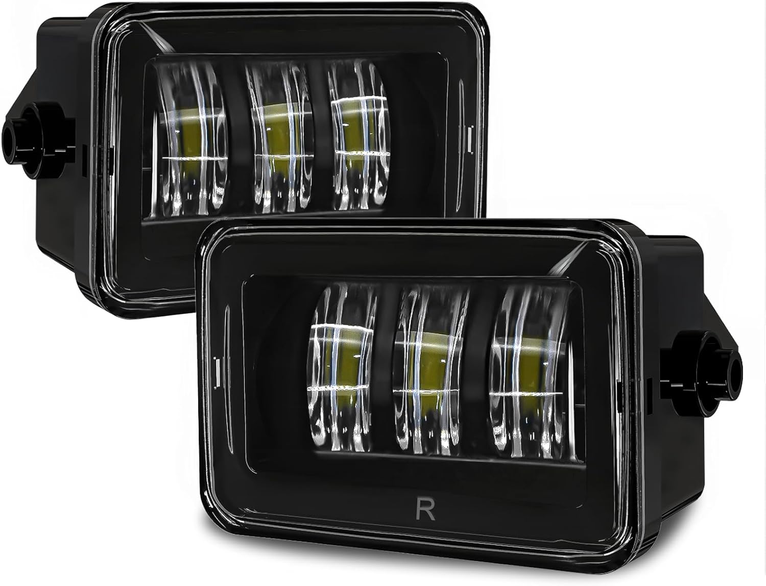 OKSIWA LED Fog Lights For 2015 2016 2017 2018 2019 2020 Ford F-150 Bumper Driving Fog Lamps Set Assembly Kit 1 Pair (Clear Lens)