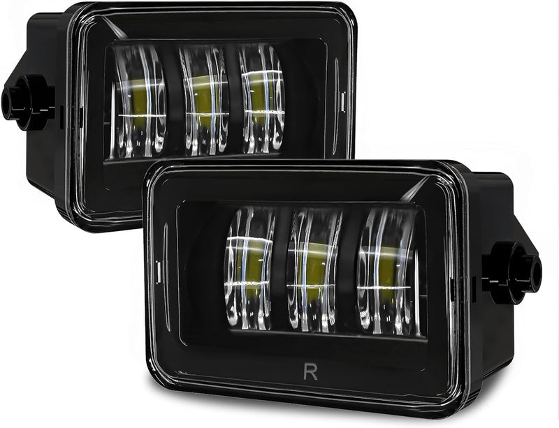 OKSIWA LED Fog Lights For 2015 2016 2017 2018 2019 2020 Ford F-150 Bumper Driving Fog Lamps Set Assembly Kit 1 Pair (Clear Lens)-6