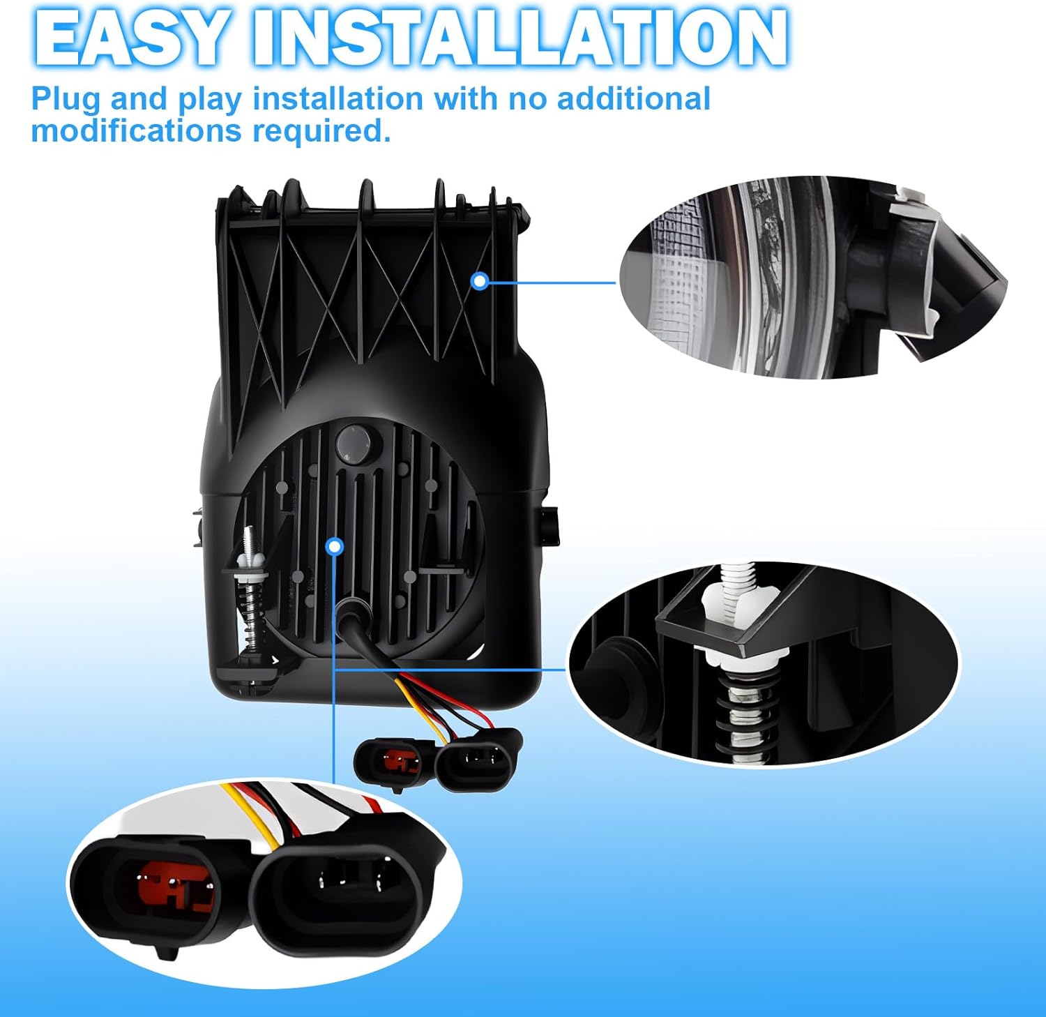 OKSIWA LED Fog Lights Assembly Compatible With GM Sierra 2003 2004 2005 2006 Front Bumper Driving Fog Lamp Kits Fog Light Driver & Passenger Side-5