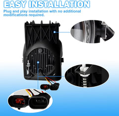 OKSIWA LED Fog Lights Assembly Compatible With GM Sierra 2003 2004 2005 2006 Front Bumper Driving Fog Lamp Kits Fog Light Driver & Passenger Side-5
