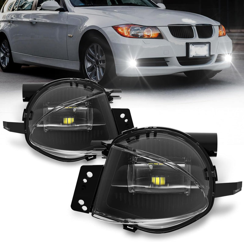 OKSIWA LED Fog Lights Assembly for BMW 3 Series 2006-2008 (323i /325i / 325xi / 328i / 328xi / 330i / 330xi / 335i / 335xi Sedan E90 / Wagon E91) Front Driving Fog Lamp Clear Lens -1 Pair-1