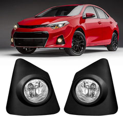 OKSIWA Fog Lights Compatible with Toyota Corolla S SE 2014 2015 2016, Front Driving Fog Lamp Assembly, Halogen Bulbs，OEM-Style Replacement, Clear Lens（1 Pair）-1