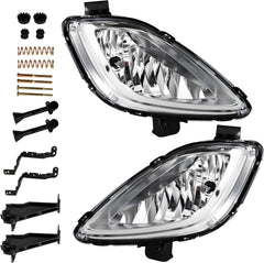 OKSIWA Fog Light Assembly Compatible with Elan-tra 2011-2013 Bumper Lamp Right Left Side Halogen Bulbs Clear Lens-7