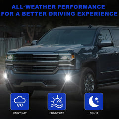 DOT Compliant LED Fog Lights for 2016-2018 Chevy Silverado 1500 Plug & Play-5