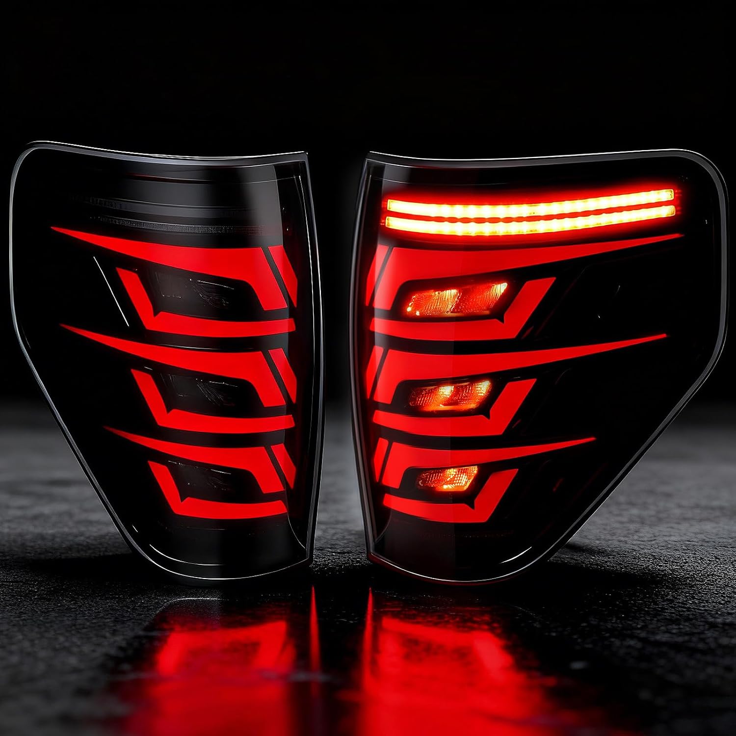 OKSIWA Sequential Full Led tail lights Compatible with Ford F150 2009-2014, Starting Animated, Dynamic Turn Signal,Brake Light, Reverse Light Rear Light Assembly-9