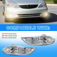 OKSIWA Fog Lights Compatible with 2002 2003 2004 Camry, 2005 2006 2007 2008 Corolla, 2002 2003 Solara, A Pair Of Fog Lamps With 9006 12V 55W Halogen Bulbs, Wiring Harness And Clear Lens-3