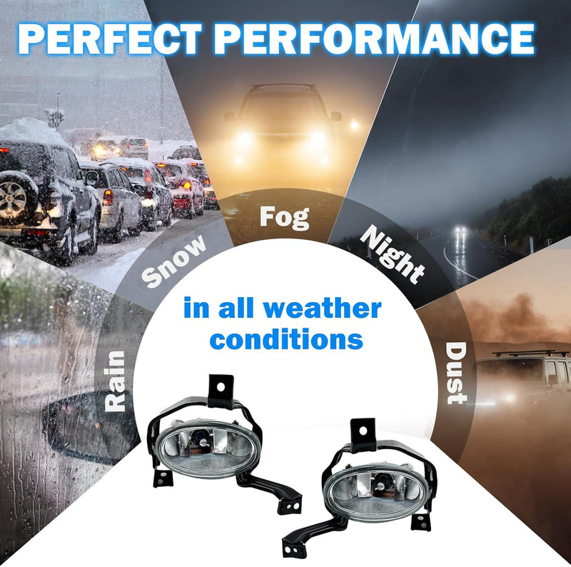 OKSIWA Fog Lights Compatible With Honda Crv Cr-v 2010 2011 Fog Lamps With Switch and Wring Kit H11 12V 55W Bulbs(Clear Lens)-7