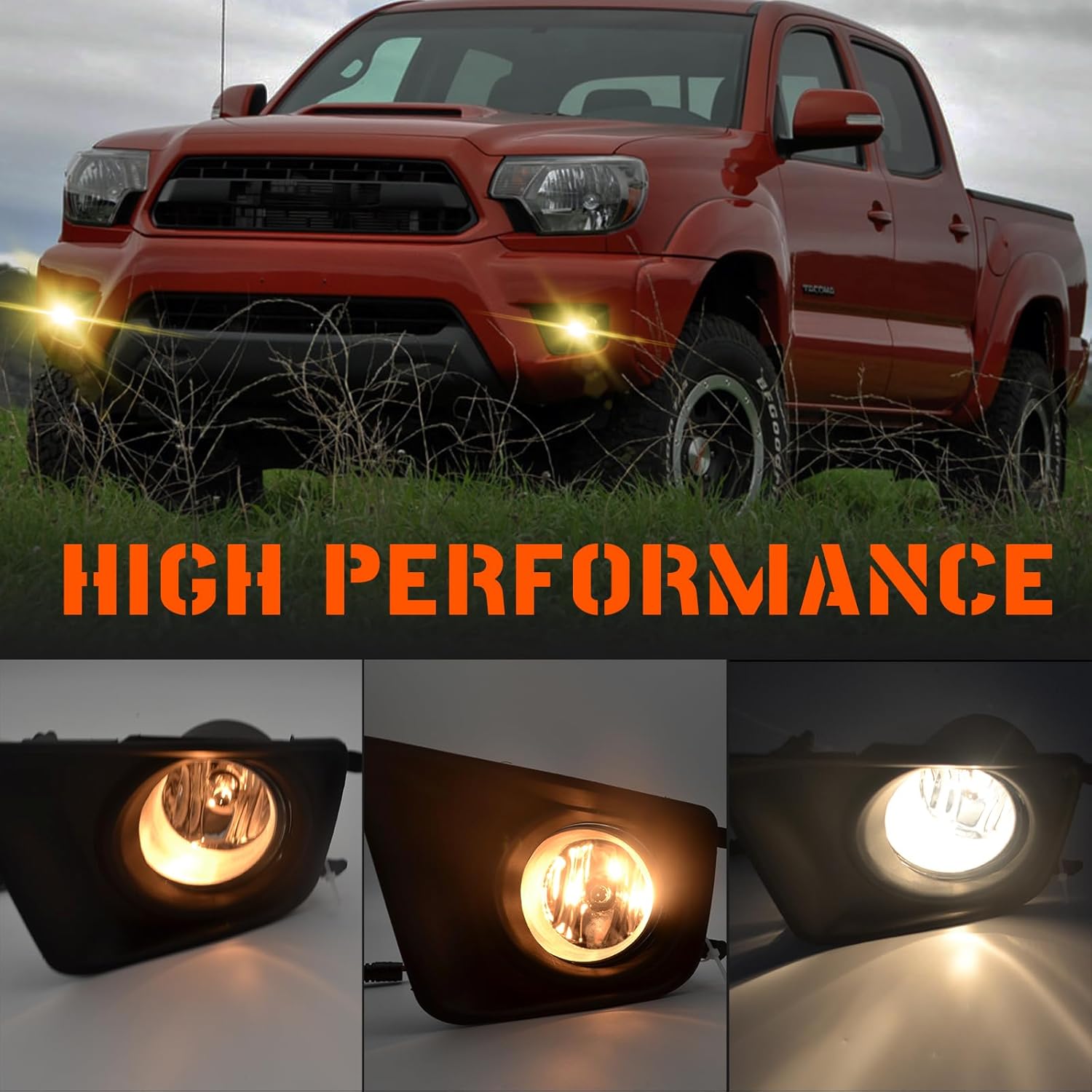OKSIWA Fog Lights Assemblies Compatible With 2012-2015 Toyota Tacoma Bumper Driving Lamps Fog Lamps Driver Side Passenger Side-2