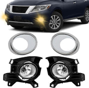 OKSIWA Halogen Fog Lights, Compatible with 2013-2016 Nissan Pathfinder,Front Bumer Driving Light Fog Lamp Assembly Kit with Wiring Harness, Switch,Plug and Play