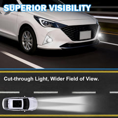 OKSIWA LED Daytime Running Light Compatible with 2020-2023 Hyundai Accent with DRL Turn Signals Fog Lamps Assemblies w/Switch and Wiring Harness-2