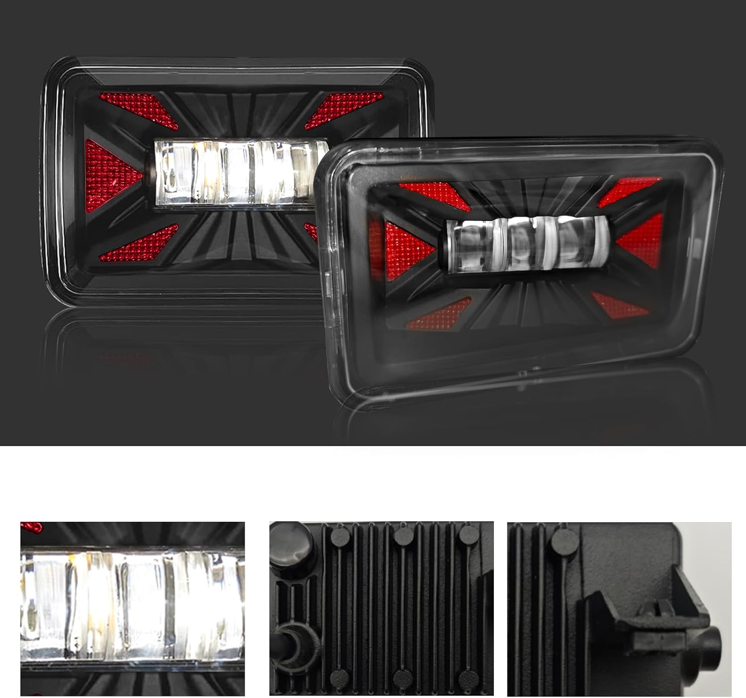 OKSIWA New LED Fog Lights Assembly Compatible With 2015-2020 F150 Super Duty Fog Lights Front Bumper Lamps Clear Lens 1 Pair of Fog Lamps