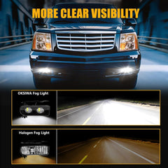 OKSIWA LED Fog Lights for 2002-2006 Cadillac Escalade/EXT, 2003-2006 Escalade ESV, Led Fog Lamps front Bumper Driving Light,Plug and Play-4