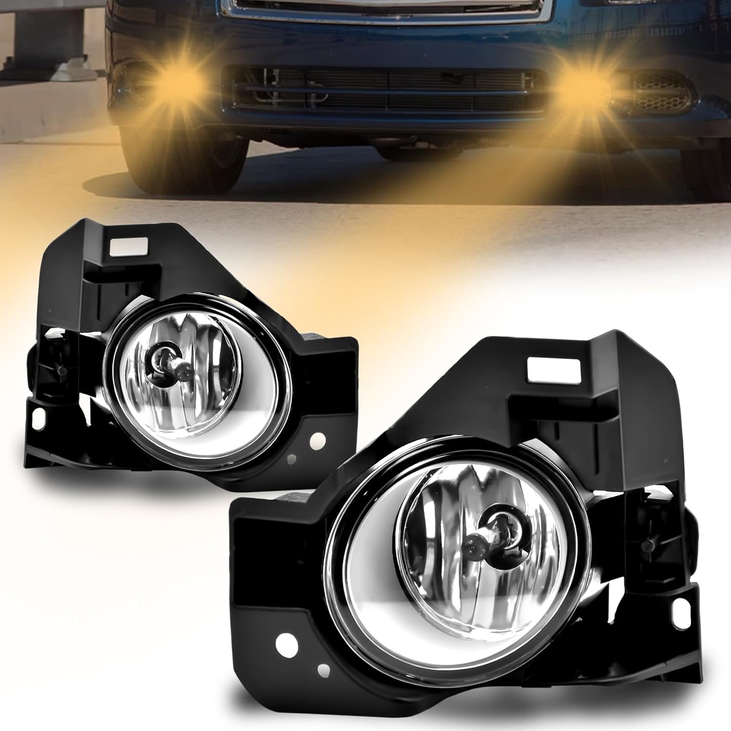 OKSIWA Halogen Fog Lights,Compatible with 2009-2014 Nissan Maxima,Front Bumper Fog Lamp with Switch Wiring Harness Kit, neblineros para autos delantero, faros antiniebla