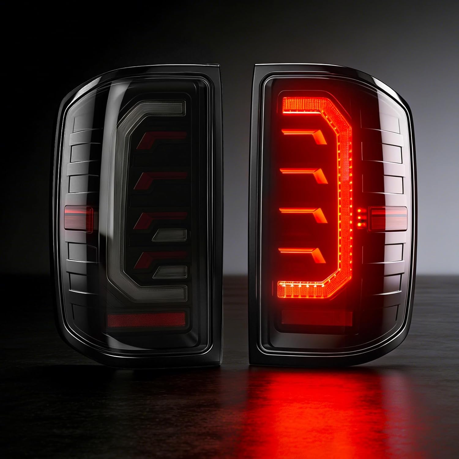 Animated Sequential LED Tail Lights for 2014-2018 Chevy Silverado & 2016-2018 GMC Sierra Plug & Play