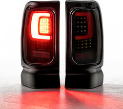 OKSIWA Led Tail Lights-for Dodge Ram 1994-2001 Ram 1500,1994-2002 Ram 2500/3500, C-shaped Design Running Light,Brake,Reverse Tail Lamp, Upgrade Tail Lights Assembly Replacement-1