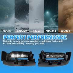 OKSIWA LED Fog Lights Assembly Compatible With 2015 2016 2017 2018 2019 2020 Dodge Charger Front Bumper Driving Fog Lamp Fog Light Kits-7