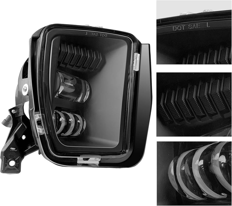 OKSIWA LED Fog Light fit for 2013 2014 2015 2016 2017 2018 Dodge Ram 1500 Pickup 2019 2020 2021 RAM 1500 Classic(Not Fit for Rebel Model) Fog Lamps With Black Trim-3