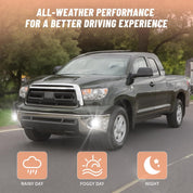 OKSIWA LED Fog Lights Assembly compatible with Toyota 2005-2011 Tacoma,2007-2013 Tundra,2004-2006 Solara,2008-2015 Sequoia Clear Lens【DRL+Turn signal】 1Pair Upgraded Modified Lamps