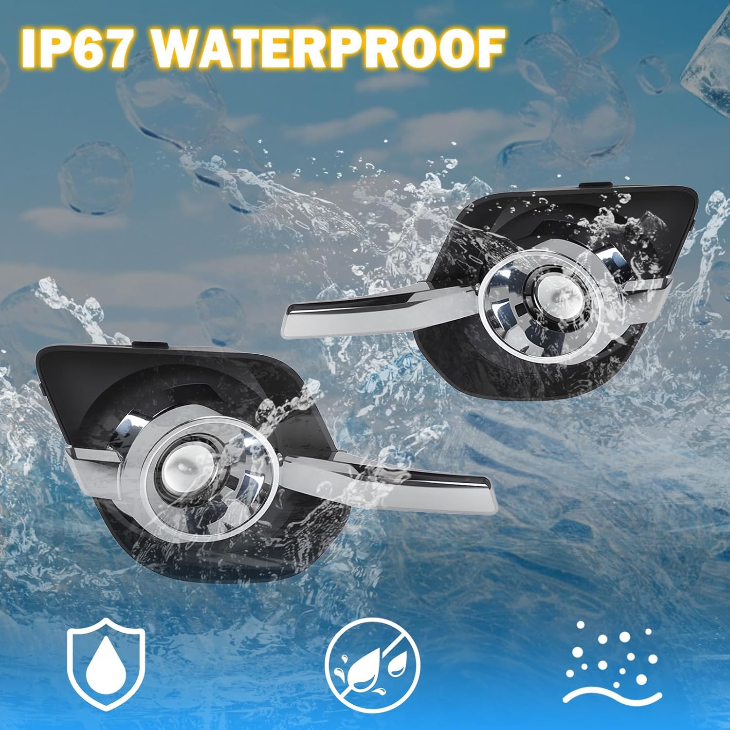 OKSIWA Fog Lights Replacement for 2010 2011 2012 2013 2014 2015 2016 Equinox with H11 12V 35W Halogen Bulbs & Wiring Harness Kit (Clear Lens)-9