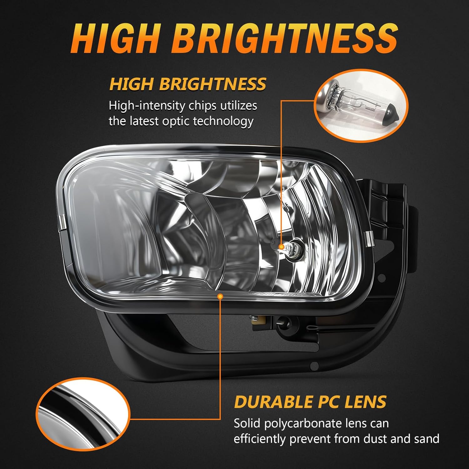 OKSIWA Halogen Fog Lights for Dodge Ram 1500 2009-2012,Dodge Ram 2500 2010-2018,Dodge Ram 3500 2012-2018 Pickup Truck Bumper Fog Lamps Replacement,Excluding Wiring Harness-6