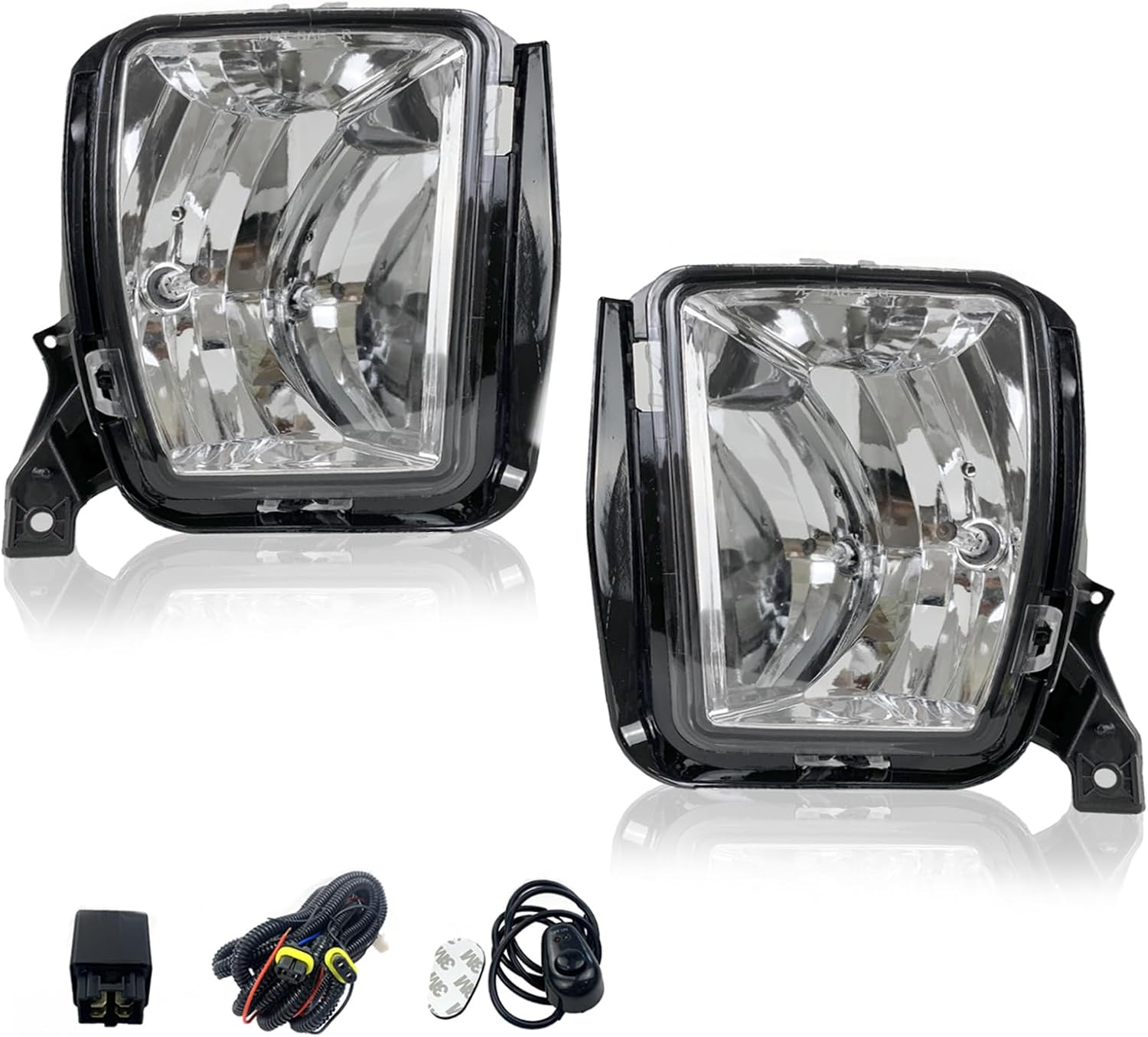 OKSIWA Fog Light fit for 2013 2014 2015 2016 2017 2018 Dodge Ram 1500 Pickup 2019 2020 2021 RAM 1500 Classic(Not Fit for Rebel Model), A Pair Of Fog Lamps With 9006 12V 35W Halogen Bulbs