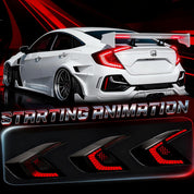 OKSIWA Sequential LED Tail Lights Compatible with Honda Civic 10th Gen Sedan 2016-2021, Not for Hatchbacks, Starting Animated Tail Light Assembly, Brake Turn Signal Lights, Reverse Lights, Parking Light