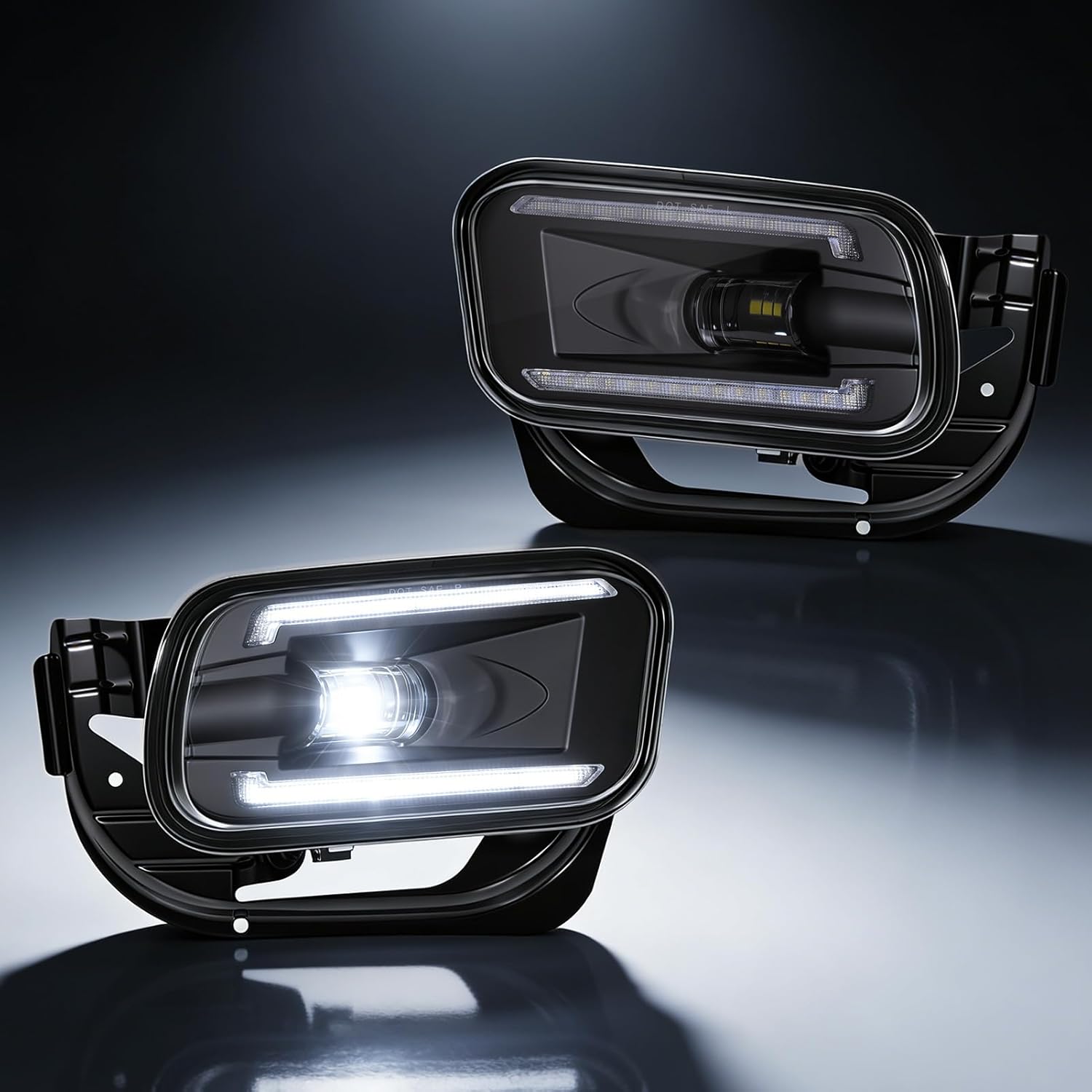 OKSIWA LED Fog Lights Assembly Fit for Ram 1500 2009-2012,Dodge Ram 2500 2010-2018,Dodge Ram 3500 2012-2018 Replacement For Original Truck Bumper Fog Lamps Replacement,DOT Certified- 1Pair-2