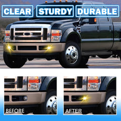 OKSIWA Fog Lights Assembly Compatible With 2005-2007 Ford F250 F350 F450 F550 Super Duty, 2005 Excursion Front Bumper Driving Fog Lamp Kits Clear lens-3