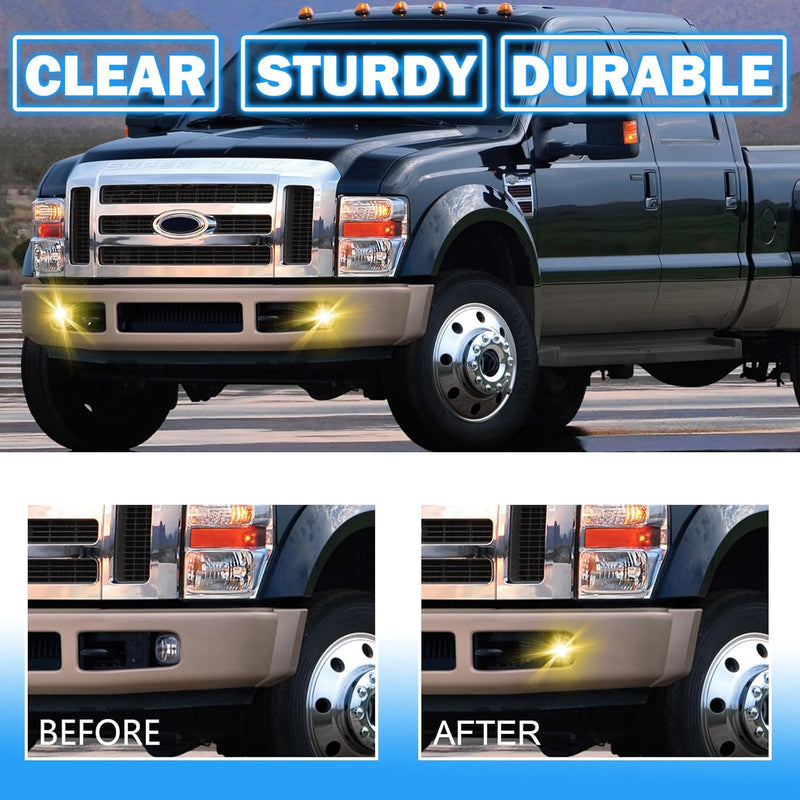 OKSIWA Fog Lights Assembly Compatible With 2005-2007 Ford F250 F350 F450 F550 Super Duty, 2005 Excursion Front Bumper Driving Fog Lamp Kits Clear lens-3