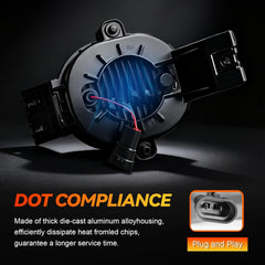 OKSIWA LED Fog Lights for 2002-2008 Dodge Ram 1500, 2003-2009 Ram 2500 3500, 2004-2006 Durango Pickup, Led Fog Lamp Upgrade and Modified - 4 Star-2