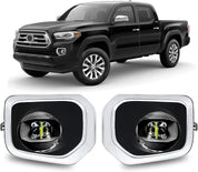 OKSIWA LED Fog Lights,Compatible with 2016-2023 Toyota Tacoma(Fits SR,SR5 Model Only), Front Bumper Driving Light, with Wiring Harness, Switch,Easy to Install (Chrome Bezels)