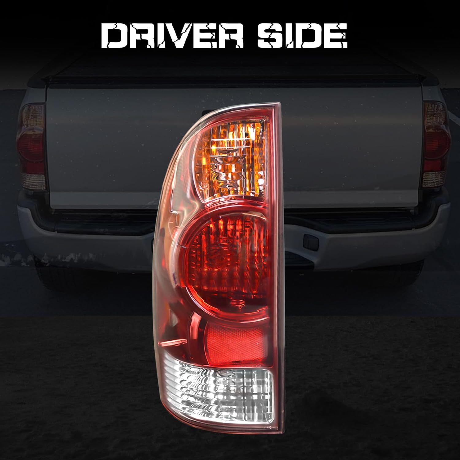 OKSIWA Tail Light Housing for 2005-2015 Toyota Tacoma, Driver Side Rear Tail Light Replacement - Left Tail Lamp-4