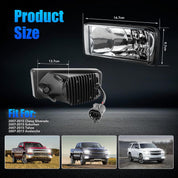 OKSIWA Halogen Fog Lights for 2007-2015 Chevy Silverado, Suburban, Tahoe, 2007-2013 Avalanche, Pick Up Truck Fog Lamp Replacement with Fog Wiring Harness Switch