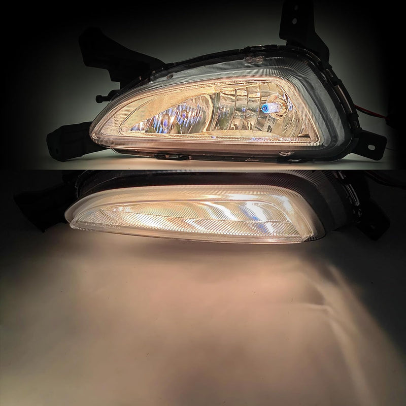 OKSIWA Fog Lights Assemblies Compatible With 2016 2017 2018 Hyundai Tucson Passenger & Driver Side Front Bumper Fog Lights-5