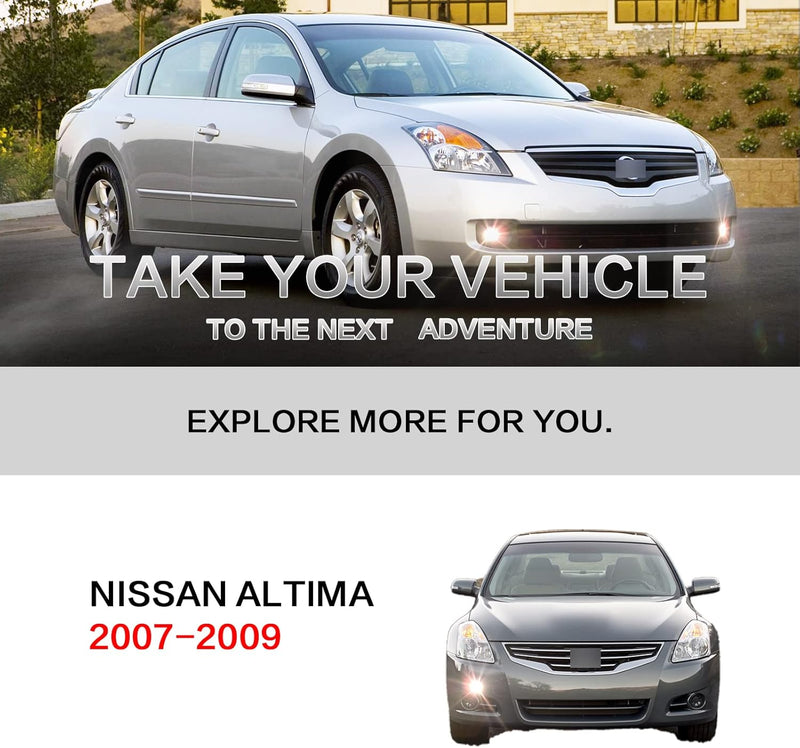 OKSIWA Fog Lights Compatible with 2007-2009 Nissan Altima 4DR Sedan Fog Lamps Assembly with Wiring Harness and Switch-2