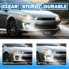 OKSIWA Fog Lights Compatible with 2016 2017 Mitsubishi Lancer 1 Pair Front Bumper Driving Fog Lamps- Clear Lens-3