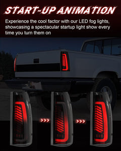 Animated Sequential LED Tail Lights for 1988-1998 Chevy GMC C/K Sierra, 92-99 Suburban Yukon, 95-99 Tahoe,Blazer,Cadillac Escalade Plug & Play-5