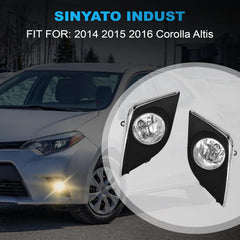 OKSIWA Fog Lights Assembly Compatible with 2014 2015 2016 Corolla/Altis CE ECO L LE, Bumper Driving Fog lamp Assembly Replacement (Halogen Fog Lights)-3