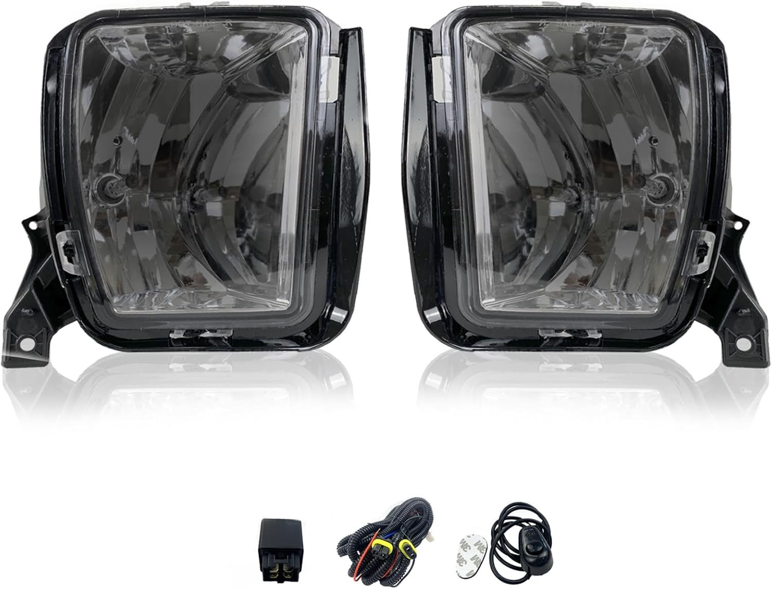 OKSIWA Fog Light fit for 2013 2014 2015 2016 2017 2018 Dodge Ram 1500 Pickup 2019 2020 2021 RAM 1500 Classic(Not Fit for Rebel Model) With 9006 12V 35W Halogen Bulbs- Smoked Lens