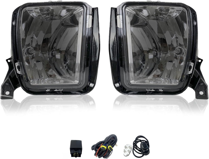OKSIWA Fog Light fit for 2013 2014 2015 2016 2017 2018 Dodge Ram 1500 Pickup 2019 2020 2021 RAM 1500 Classic(Not Fit for Rebel Model) With 9006 12V 35W Halogen Bulbs- Smoked Lens-2