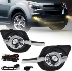 OKSIWA Fog Lights Replacement for 2010 2011 2012 2013 2014 2015 2016 Equinox with H11 12V 35W Halogen Bulbs & Wiring Harness Kit (Clear Lens)-1