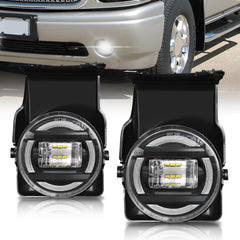 DOT Approved LED Fog Lights with DRL & Turn Signal for 2003-2006 GMC Sierra 1500 2500 3500 Plug & Play-1