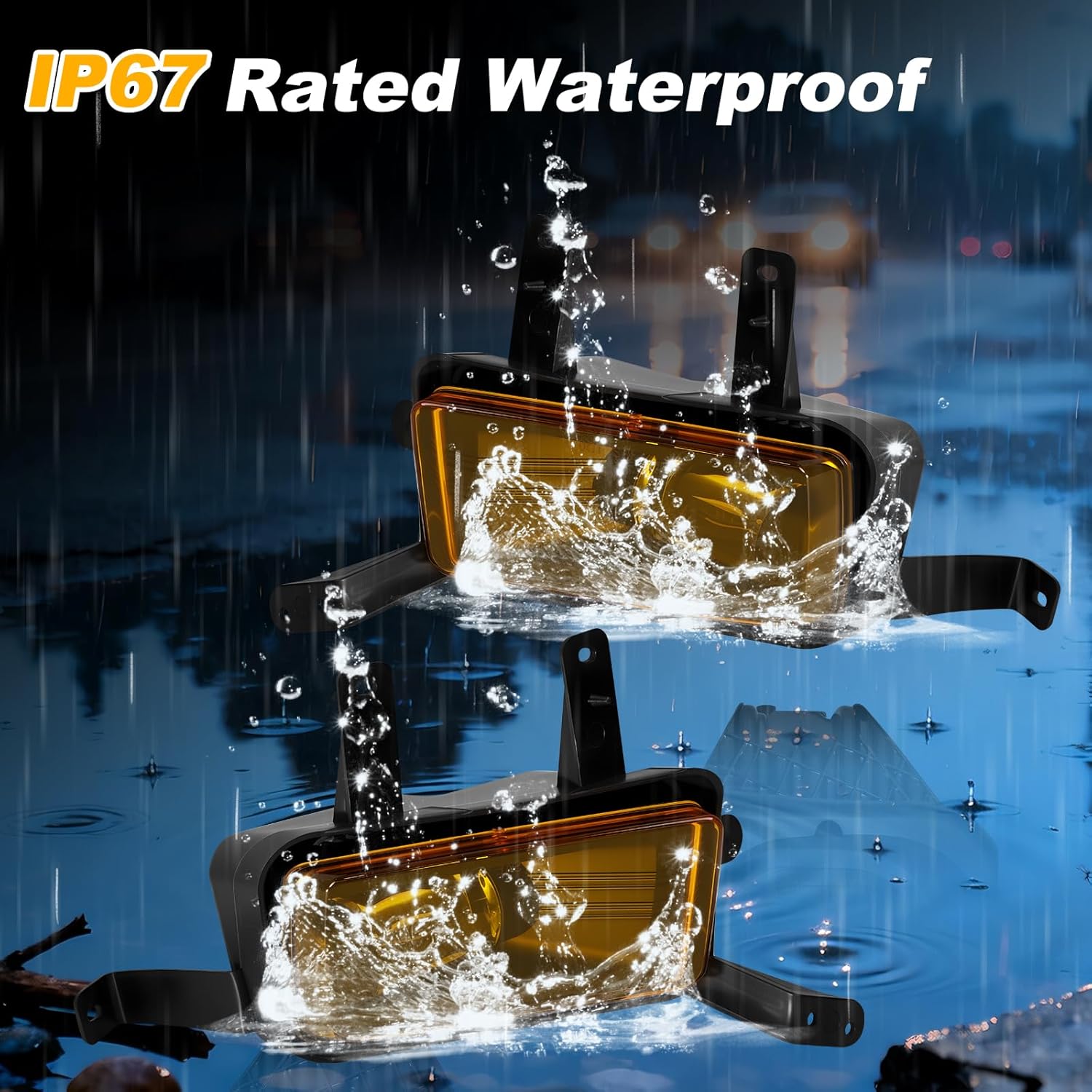 DOT Approved Yellow LED Fog Lights for 2015-2020 Chevy Tahoe Suburban & GMC Yukon/Yukon XL Plug & Play-6