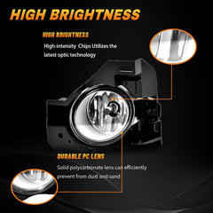 OKSIWA Halogen Fog Lights,Compatible with 2009-2014 Nissan Maxima,Front Bumper Fog Lamp with Switch Wiring Harness Kit, neblineros para autos delantero, faros antiniebla-6