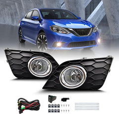 OKSIWA Fog Lights Assembly Compatible with 2016 2017 2018 2019 Sentra Replacement H11 12V 55W Halogen Bulbs-1