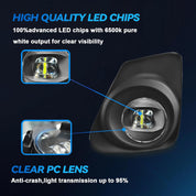 OKSIWA LED Fog Lights Assembly Compatible with Toyota Corolla 2011 2012 2013, Bumper Driving Fog lamp Replacement, DOT Certified - 1 pair