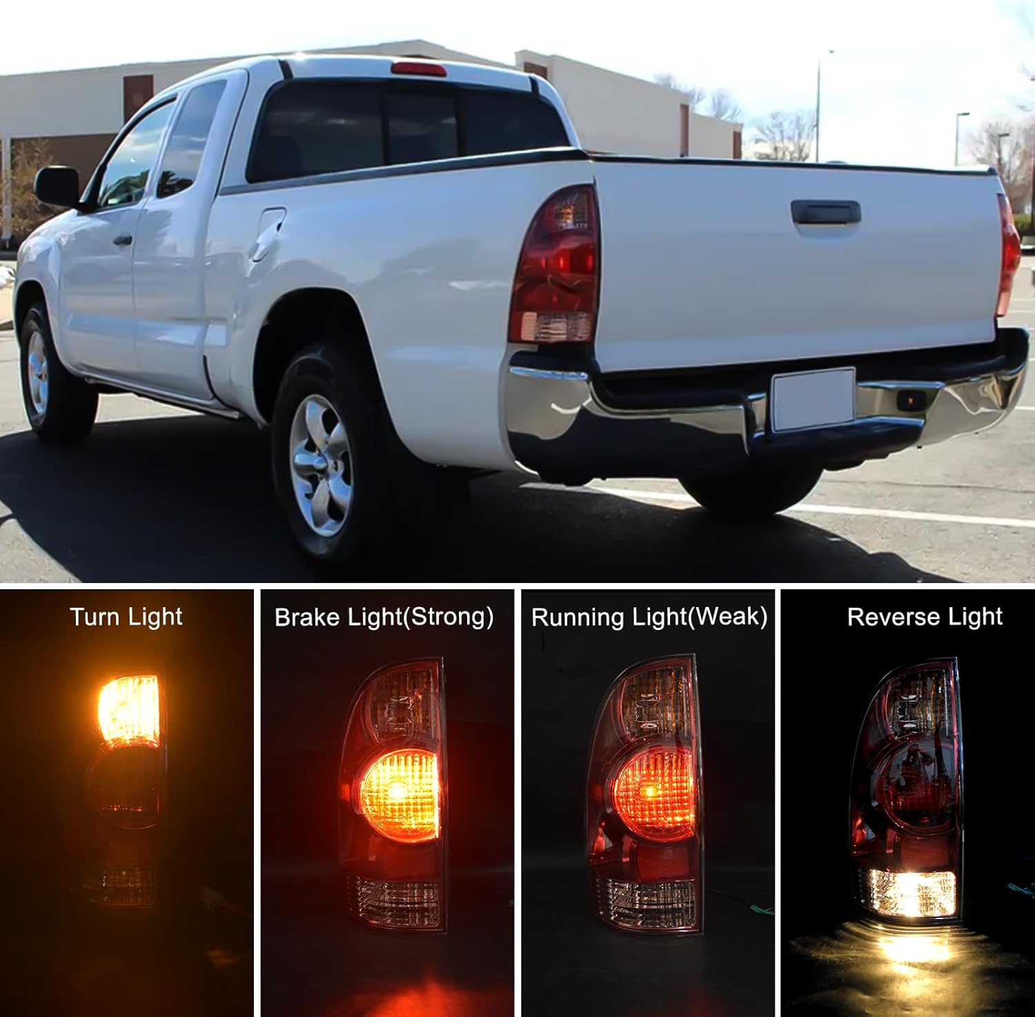 OKSIWA Tail Light Housing for 2005-2015 Toyota Tacoma, Driver Side Rear Tail Light Replacement - Left Tail Lamp-2