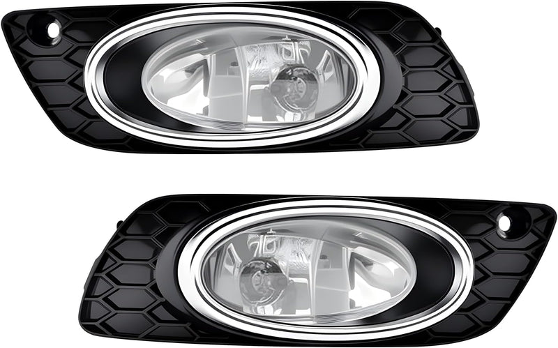 OKSIWA Fog Lights Compatible with 2012 Honda Civic 4DR Front Fog Lamps Assemblies with Switch and Wiring Harness 1 Pair of Fog Lights-1