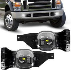 OKSIWA LED Fog Lights Assembly Compatible With 2005 2006 2007 Ford F250 F350 F450 F550 Super Duty,2005 Excursion Front Bumper Driving Fog Lamp Kits-1